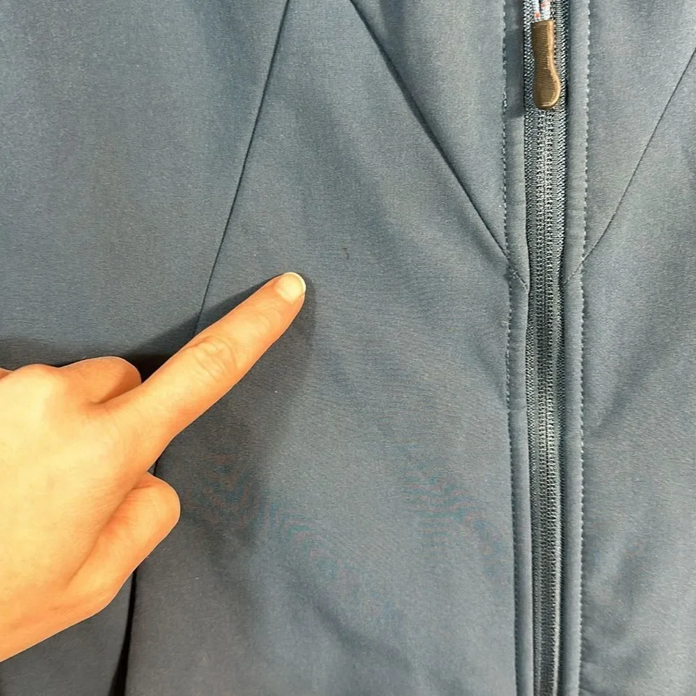 Champion Blue Full Zip Performance Water Resistant Long Coat Hood Women Medium